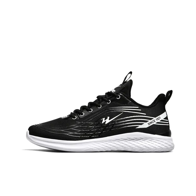 Binary Shock Absorbing, Non Slip, Wear Resistant, Breathable And Lightweight Low Top Running Shoes Women's Black White-0