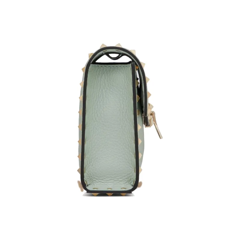 Valentino Rockstud Grained Calfskin Crossbody Bag Shoulder Bag Women's Aqua Green-2