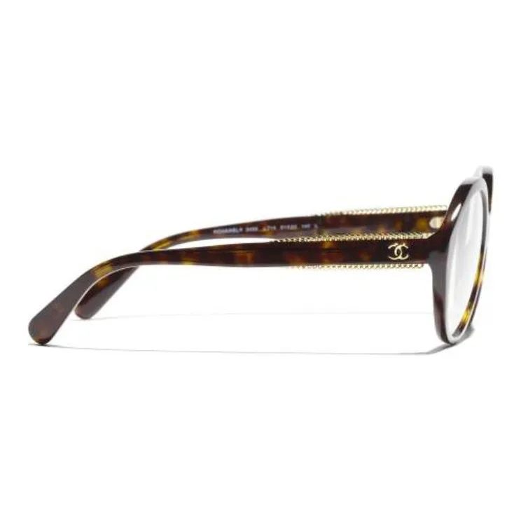 CHANEL Acetate Oval Sunglasses Men's Tortoiseshell-2