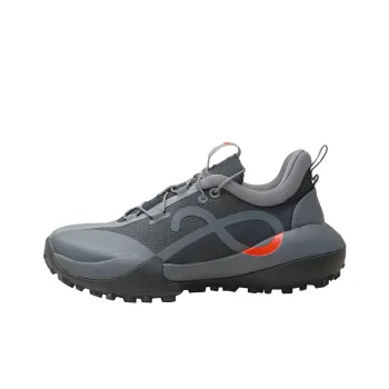 FAJO Hiking Shoes Wear Resistant Slip Resistant Low Top Outdoor Shoes Unisex Black Night