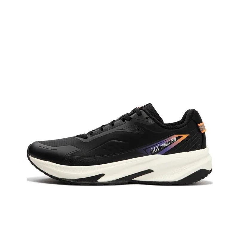 361° Cushioned Wear Resistant Water Resistant Low Top Training Running Shoes Men's Black Orange-0