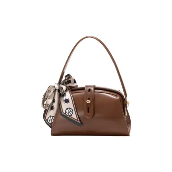 GXFMOD Genuine Leather Handbag, Dome Bag, One Shoulder Crossbody Women's Bag Women's
