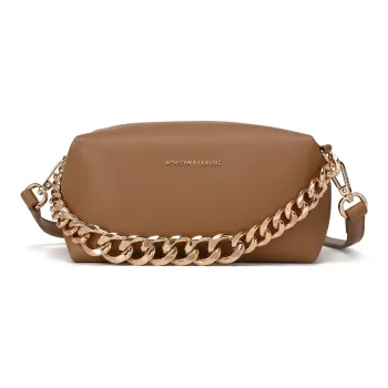 MEXICAN Polyurethane Crossbody Bag Regular Women's Camel/Ecru