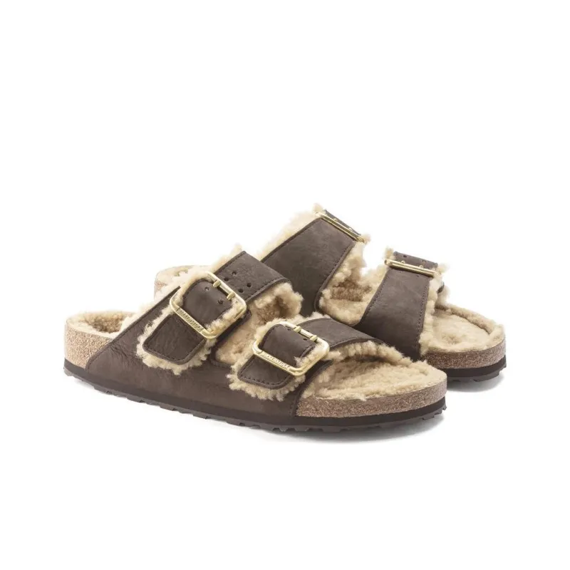 Birkenstock Slide Slippers Men's Dark Brown Regular-1