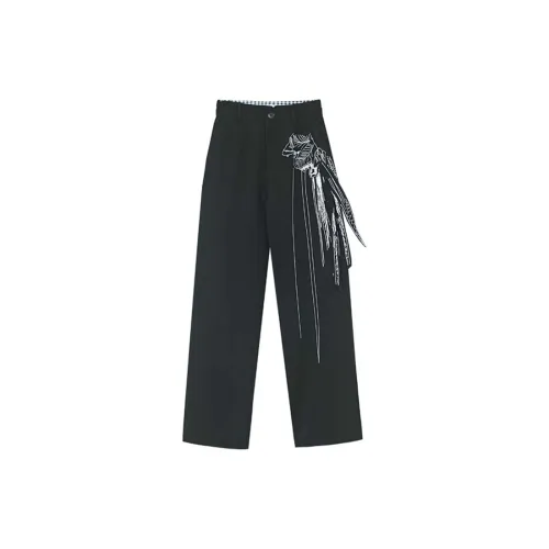 VALLEYOUTH Plant-embroidered Unisex Casual Pants
