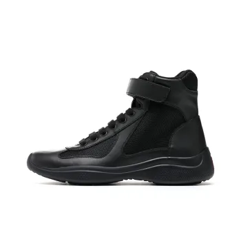 PRADA High Top Casual Shoes Men's Black