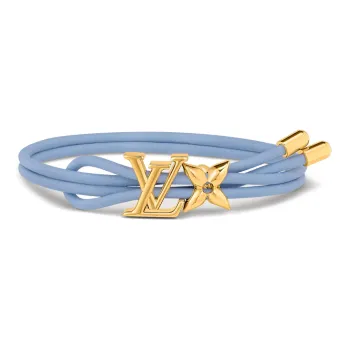 LOUIS VUITTON Metal, Calfskin, Leather, Cow Leather Bracelets Women's Blue