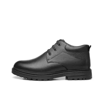 Strongman 3515 Winter Men's Warm Round Tip Lace Up Business Casual Shoes