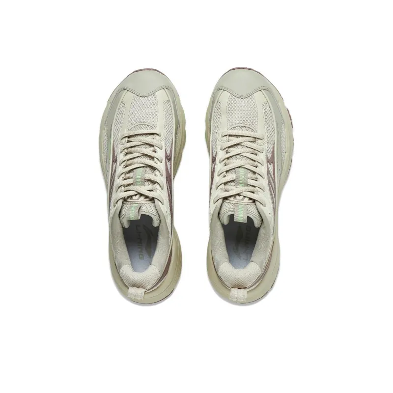 LiNing Comet LITE LITE Anti Slip And Wear Resistant Breathable Low Top Casual Shoes Men's Beige-3