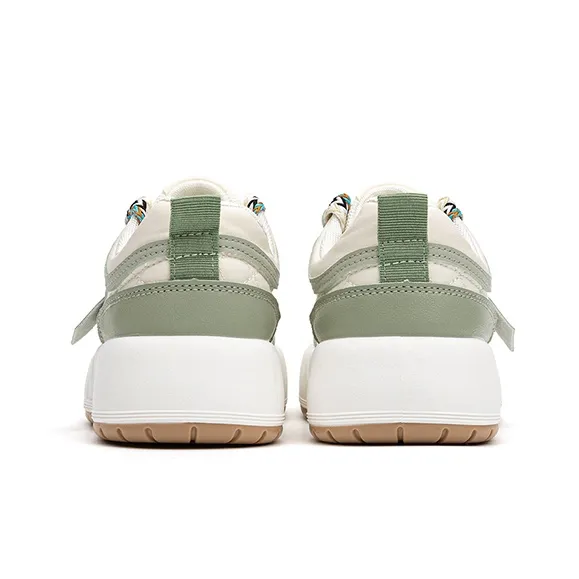 Dafu Leaps Forward Wear-Resistant Slip-Resistant Low-Top Platform Height Increasing Skateboard Shoes Women's Green-8