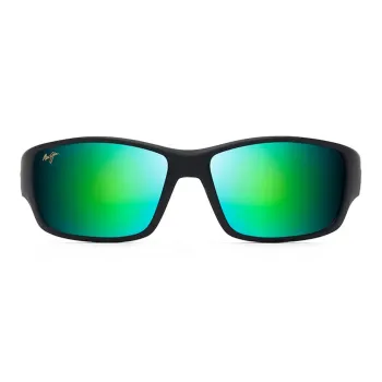 Maui Jim Injection Molded Nylon Irregular Shape Sunglasses Men's Black