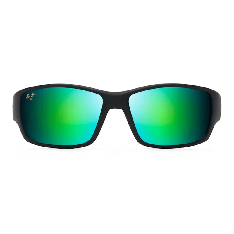 Maui Jim Injection Molded Nylon Irregular Shape Sunglasses Men's Black-0