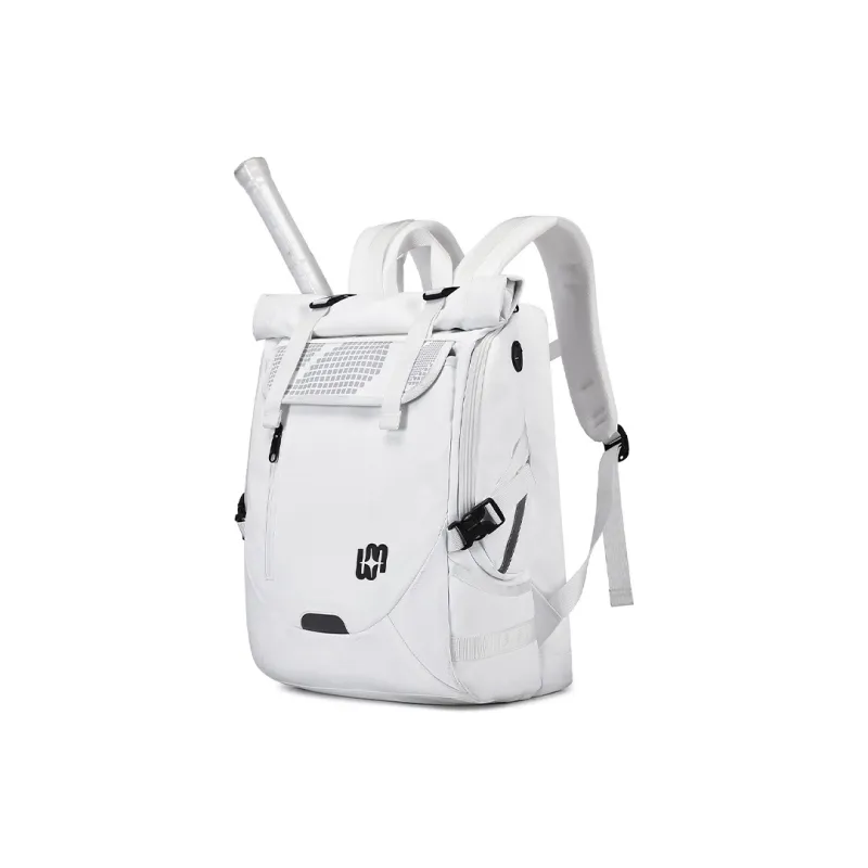 WINNER Polyester Tennis Bag Backpack Large Size Unisex White/Black-3