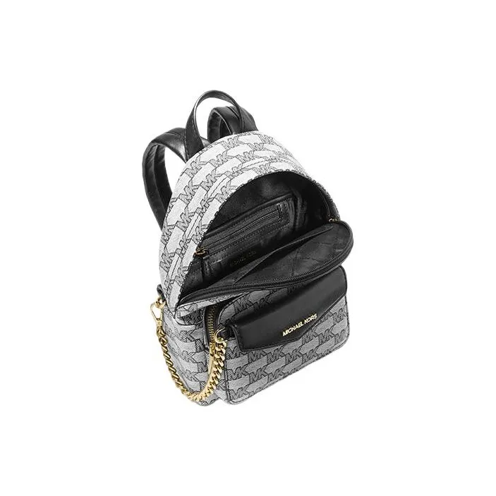 MICHAEL KORS Maisie Coated Canvas 2-in-1 Backpack Extra Small Women's Black-3