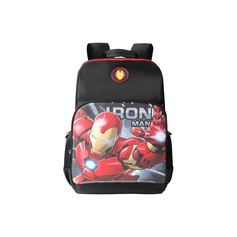 Disney × Marvel Collaboration Polyester Backpack Tubas Unisex Captain America Starry Blue/Iron Man Gray/Spider Man Gray-11