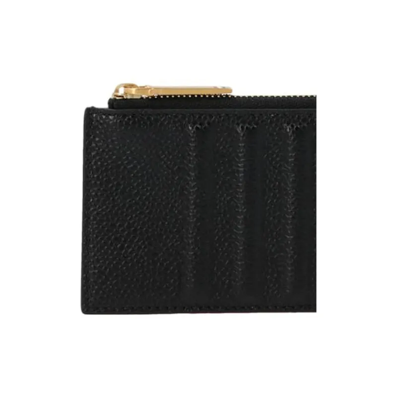 THOM BROWNE· Cow Leather Wallet Men's Black-3