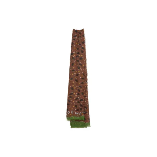 LOEWE Knit Scarves Unisex Brown