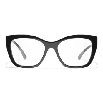 CHANEL Acetate Butterfly Sunglasses Men's Black
