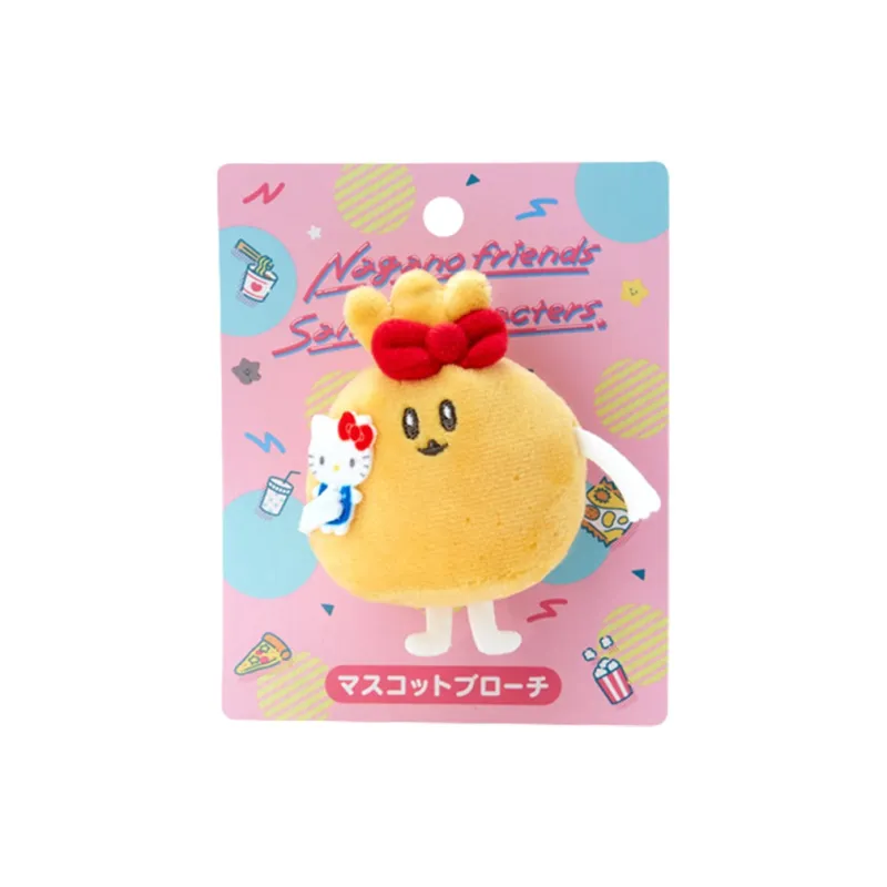 Sanrio Hello Kitty Nagano Friends Collaboration Brooch Dolls Plush Doll 8cm High-1
