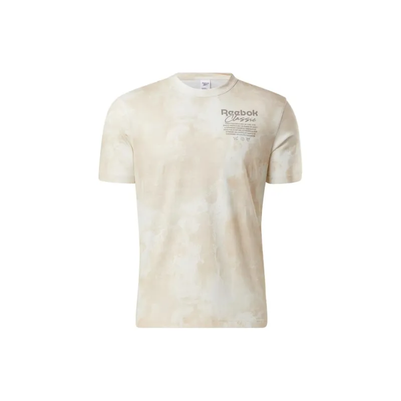 Reebok CL SR AOP GRAPHIC TEE T-Shirt Unisex Beige Yellow-1