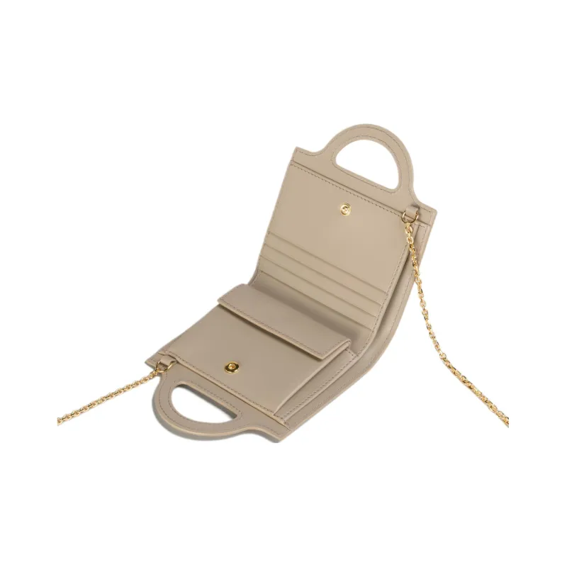 MARNI TROPICALIA Calfskin Portable Wallet Mini Women's Beige-4