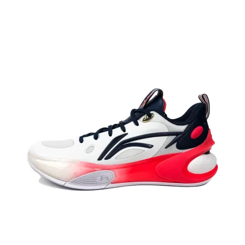 LINING YuShuai 17 LOW Basketball Shoes Men Low-Top White/Blue/Red