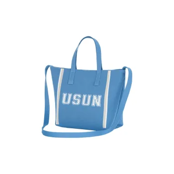 Usual Unusual Polyester Tote Crossbody Bag Small Size Unisex Blue