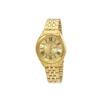 SEIKO Automatic Mechanical Movement Stainless Steel Strap Watch Men's Watches Gold Dial SNKL38