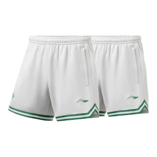 LINING Sports Basketball Collection Sports Shorts Men Set Of 2 White