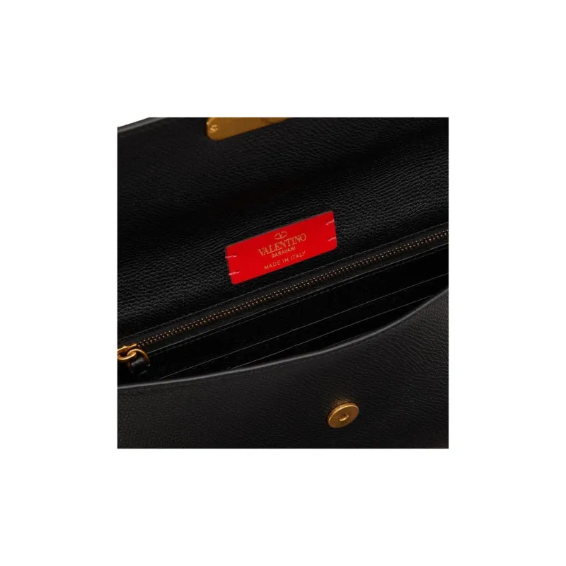 Valentino VSLING Calfskin Clutch Tubas Women's Black-5