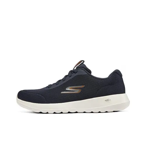 Skechers GO WALK Max Casual Shoes Men Low-Top Navy/Orange