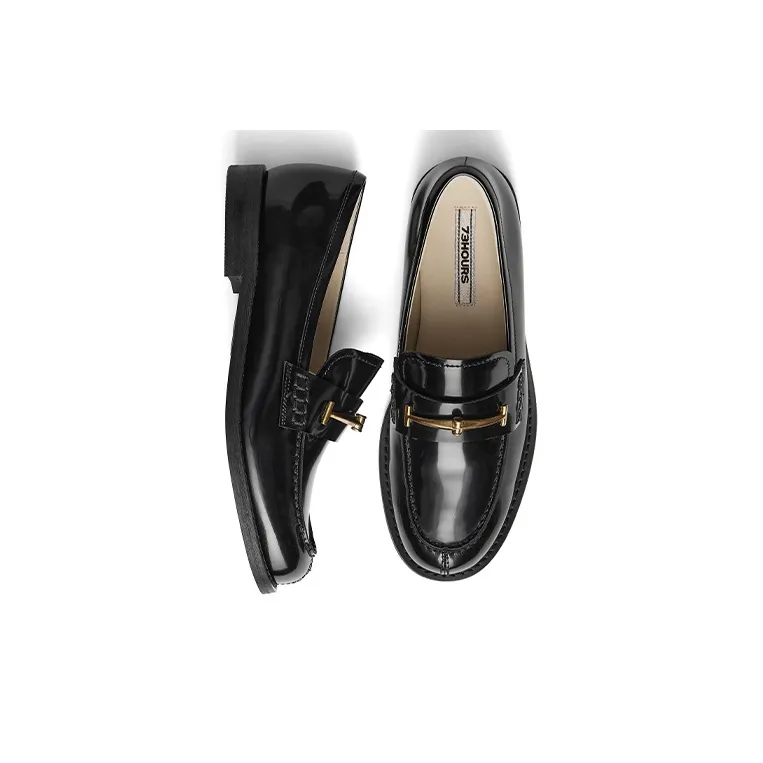 73Hours Loafers 1.5cm Women's Black-4