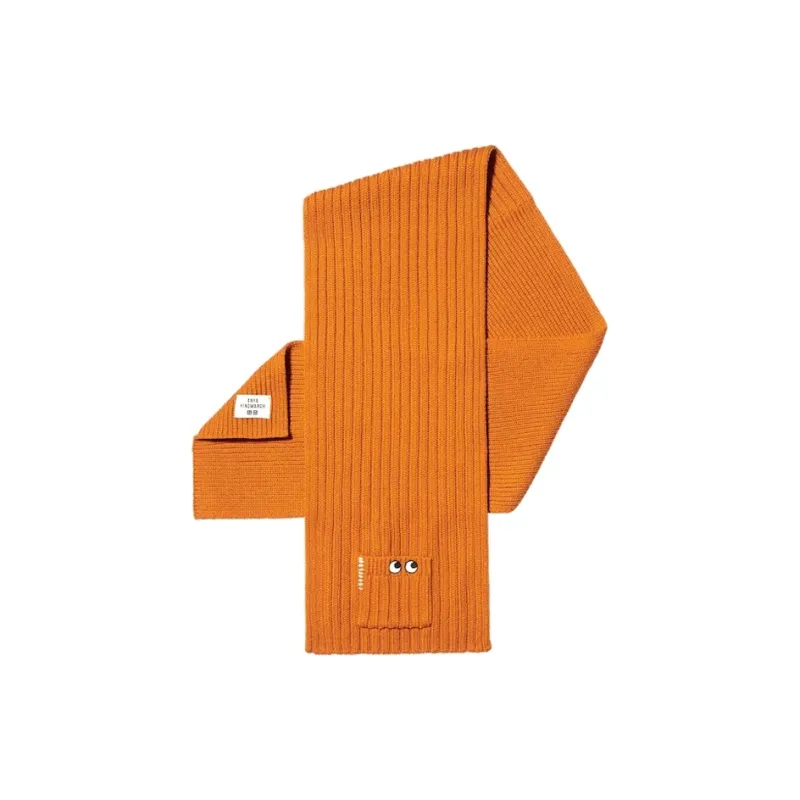 UNIQLO Knit Scarves Unisex Orange-0