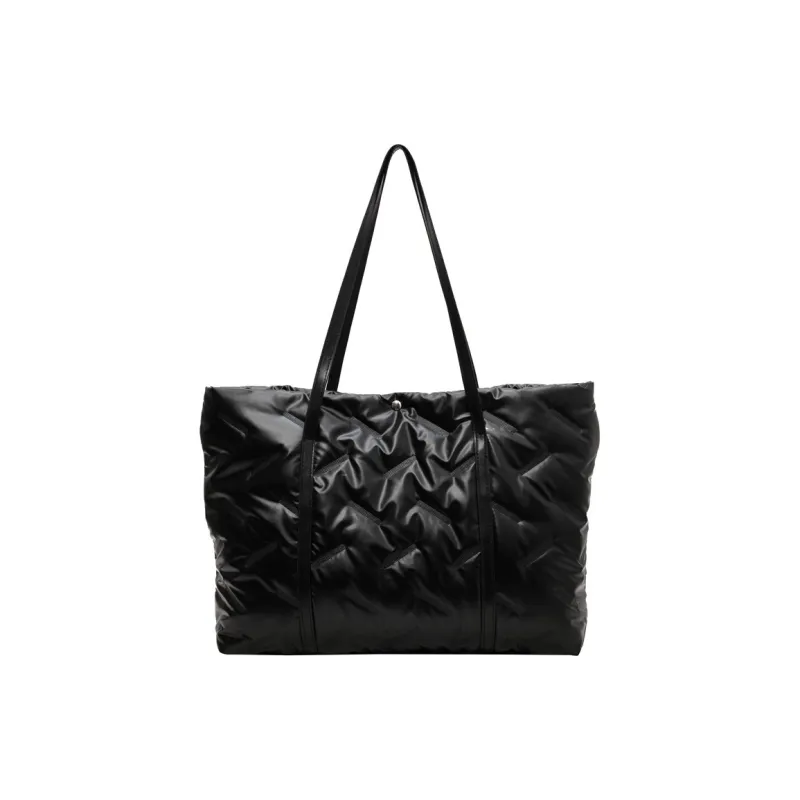 SURELAPTOP Cotton Shoulder Bag Tote Shoulder Bag Large Size Women's White/Black/Green/Silver-4