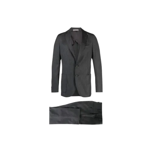 Corneliani Mélange-effect Single-breasted Wool Suit