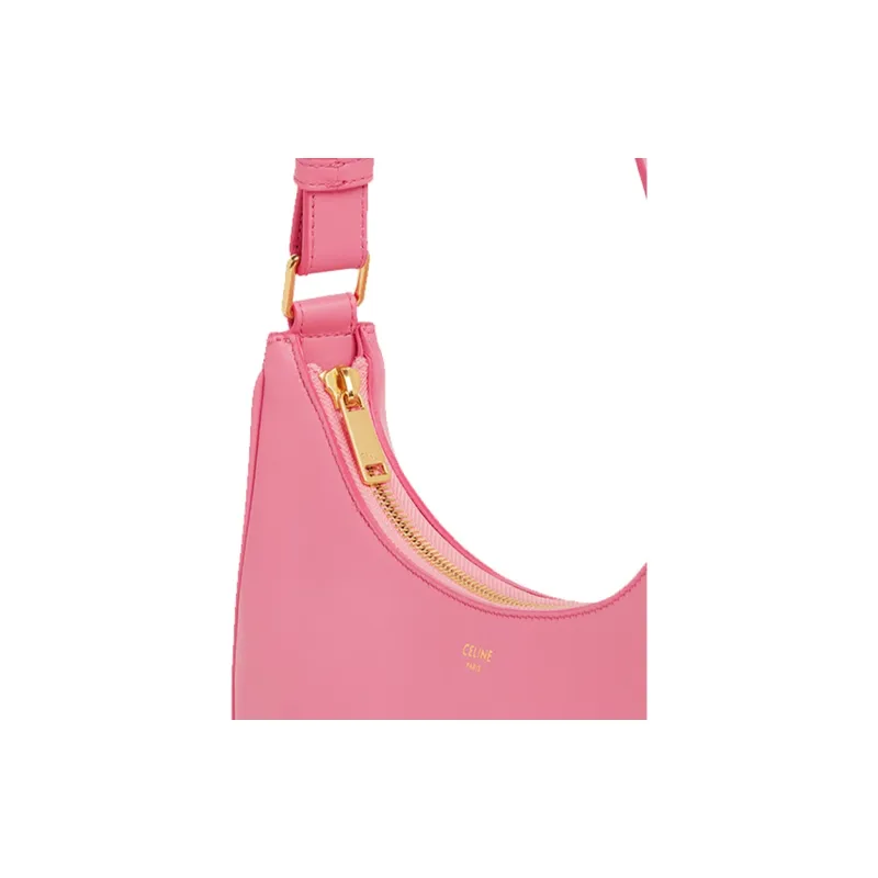 CELINE AVA Smooth Cow Leather Shoulder Bag Handbag Shoulder Bag Women's Vibrant Pink-4
