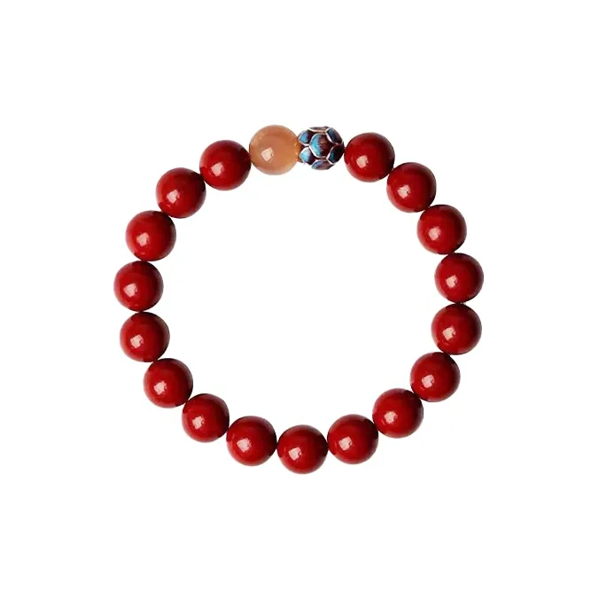 Carp Crystals Guardian Lotus Auspicious Jade Bracelets Women's Reconstructed Cinnabar-2