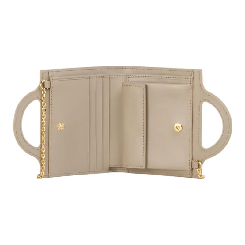 MARNI TROPICALIA Calfskin Portable Wallet Mini Women's Beige-3