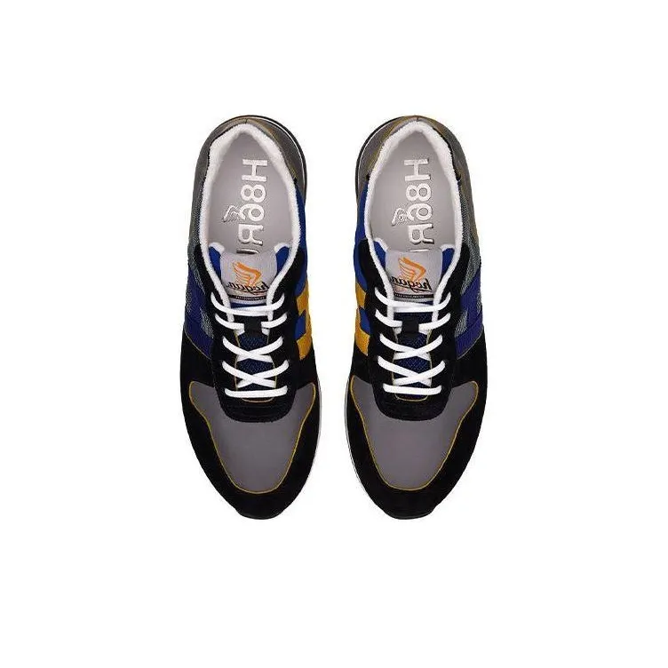 HOGAN H383 Low Top Casual Shoes Men's Black Blue Gray-3