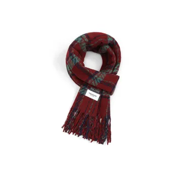 Youyoulan Knit Scarves Unisex Red