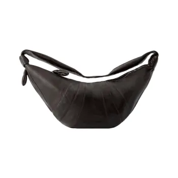 Lemaire Croissant Series Sheepskin Croissant Bag Goat Horn Bag Slogan Bag Handbag Shoulder Bag Large Size Unisex Coffee