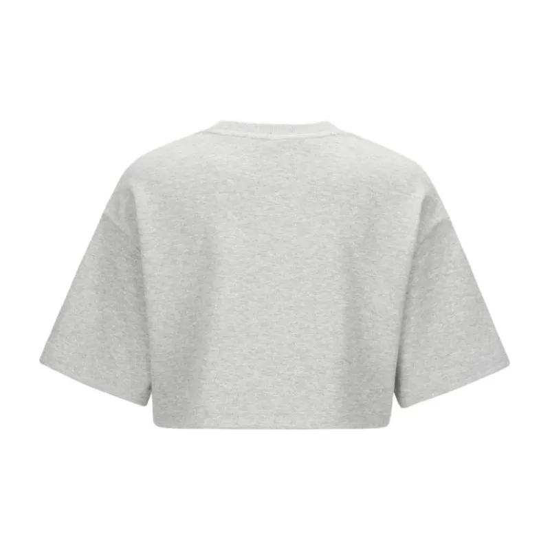 Reebok Drop Shoulder Sleeve T Shirt Women's Gray-1