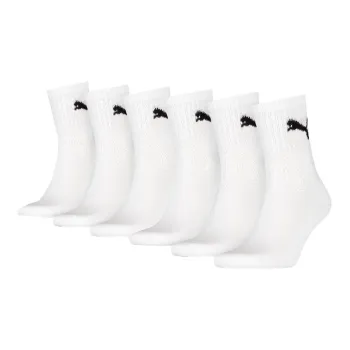 PUMA Lot De 6 Paires De Chaussettes Mid-Calf Socks Unisex 6 Pack White