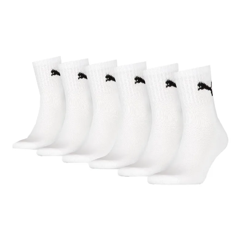 PUMA Lot De 6 Paires De Chaussettes Mid-Calf Socks Unisex 6 Pack White-0