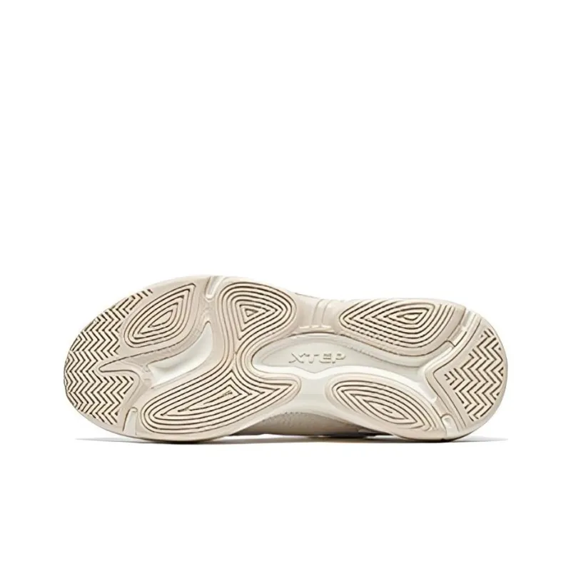XTEP Low-Top Casual Shoes Men's Milk Tea White-4