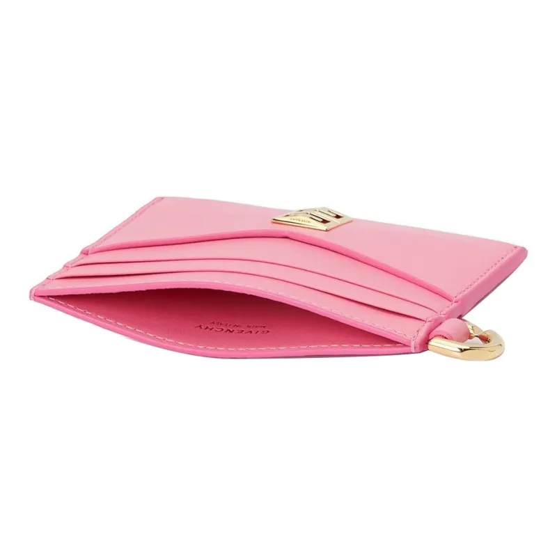 GIVENCHY 4G Calfskin Card Clip Card Holder Women's Pink-3