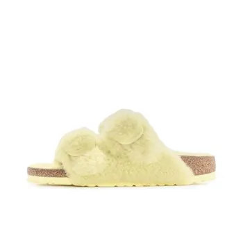 Birkenstock Arizona Teddy Abrasion Resistant Slide Slippers Women's Yellow