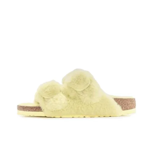 Birkenstock Arizona Teddy Abrasion Resistant Slide Slippers Women's Yellow