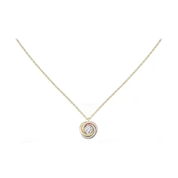 Cartier 2010s 18K Gold Trinity Diamond Necklace
