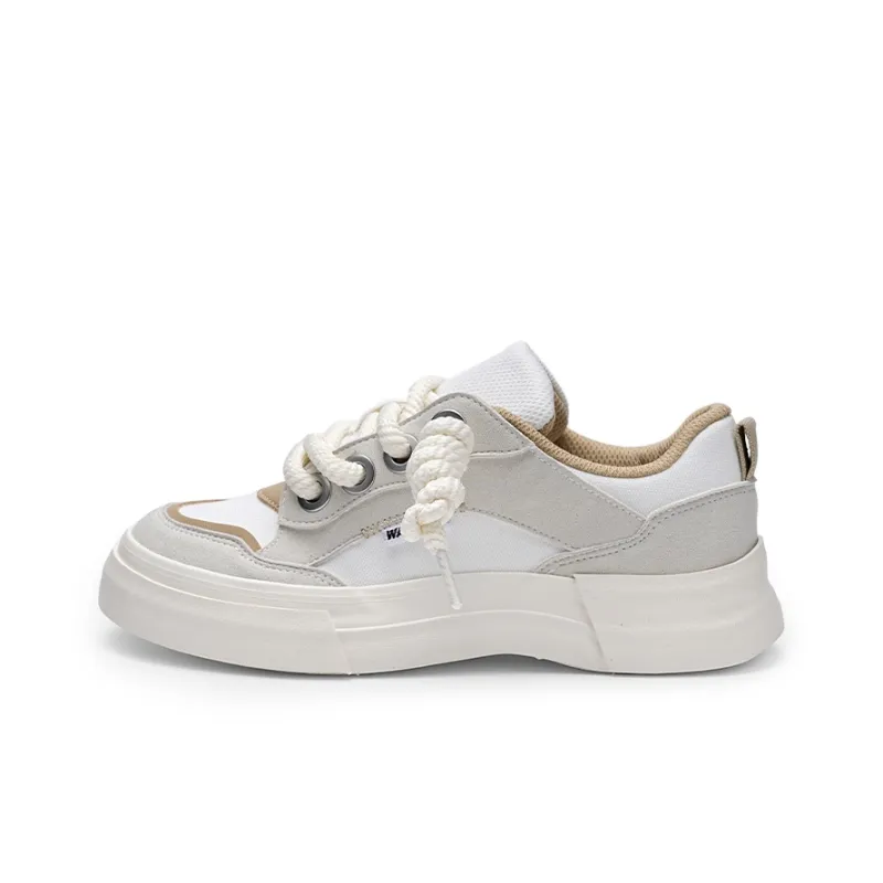 Warrior Slip Resistant Low Top Casual Shoes Unisex White Gray Khaki-0